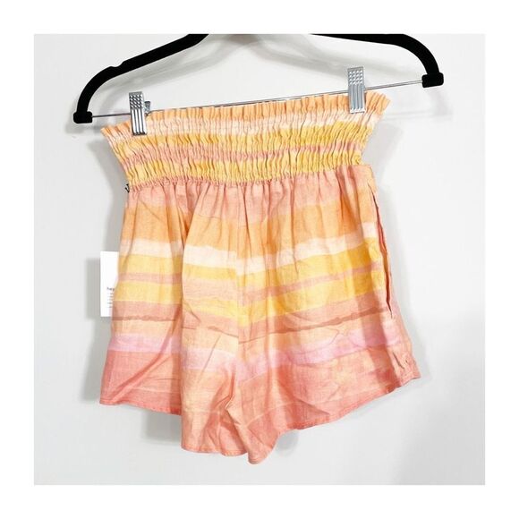 Bella Dahl Shorts Women Sarape Print Linen Ladies Medium NEW - Picture 1 of 6